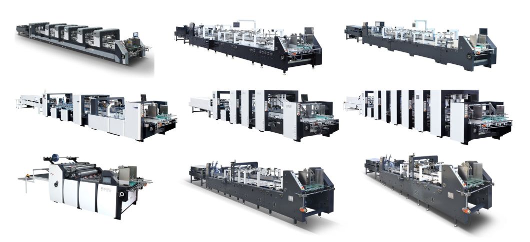 Fully Automatic Flexo Printing Machine and Folding Gluing with Packing Machine for Cartoon Boxes