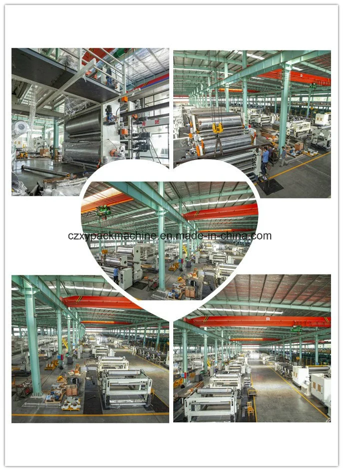 Corrugated Carton Box Printing Gluing Linkage Line Forming Machinery