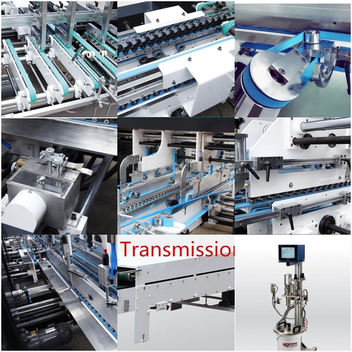 Cold Hot Melt Glue Folding Gluing Machine for Corrugated/Cardboard Box Making Machine (GK-1450PC)