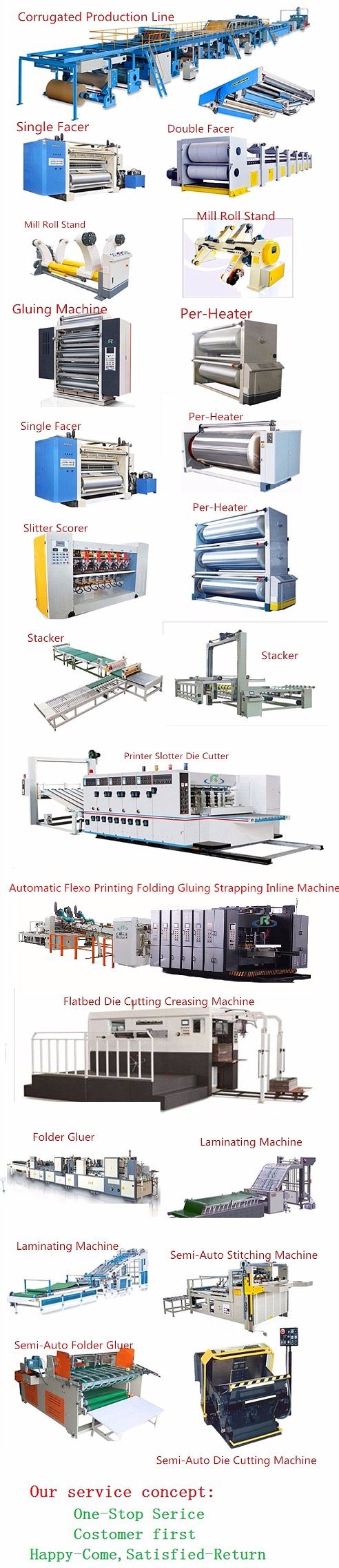 China Manufacture 3, 5, 7 Layer Corrugated Cardboard Production Line