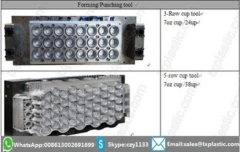Plastic PP Pet PLA Cuptilting Mould Thermoformer Equipments with Auto Stacker