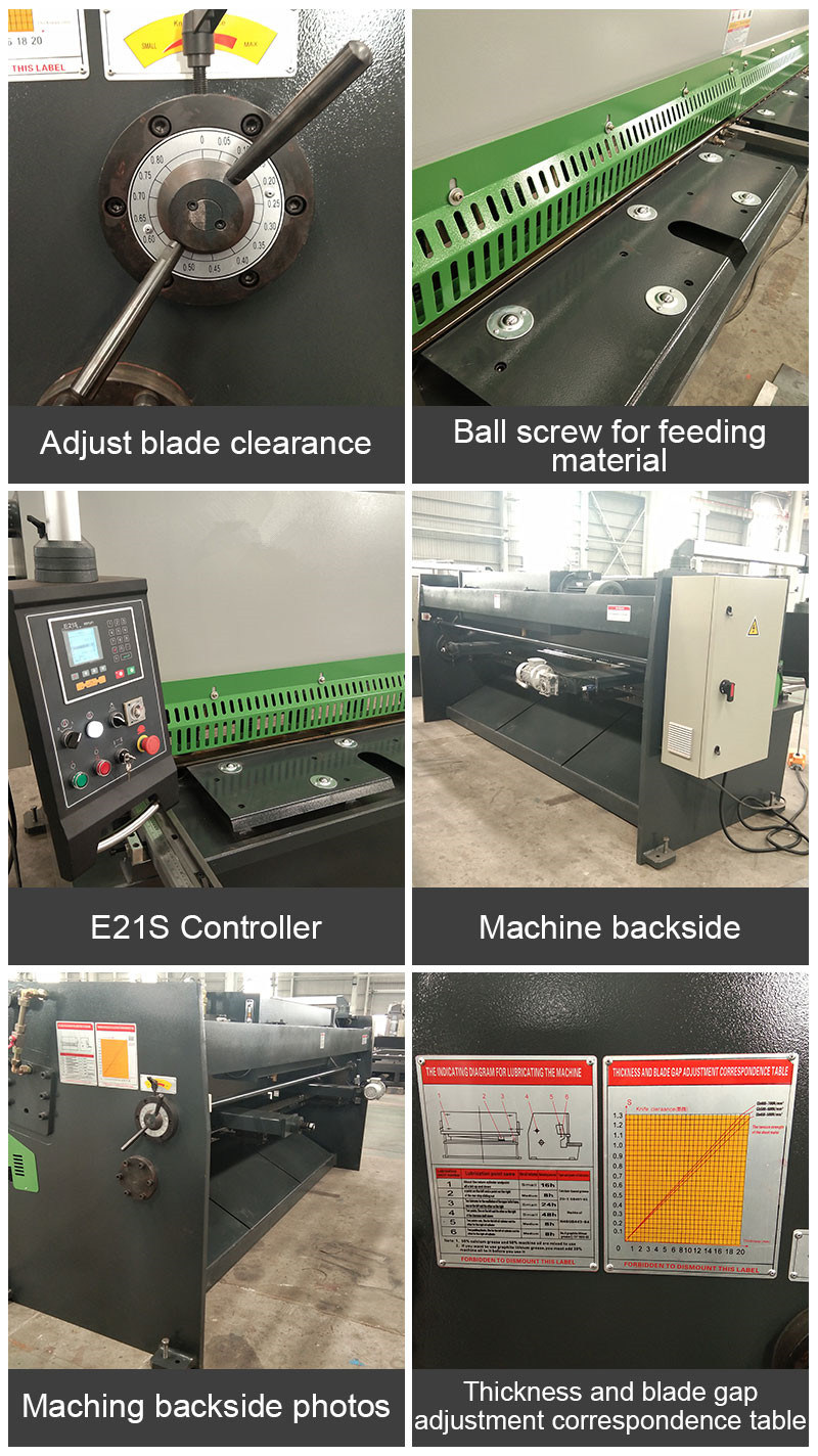 E21s Controller Hydraulic Plate Shearing Machine for Cutting Metal Plate