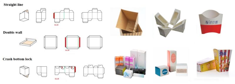 Automatic Carton Corrugated Cardboard Paper Box Gluing Machine Prices