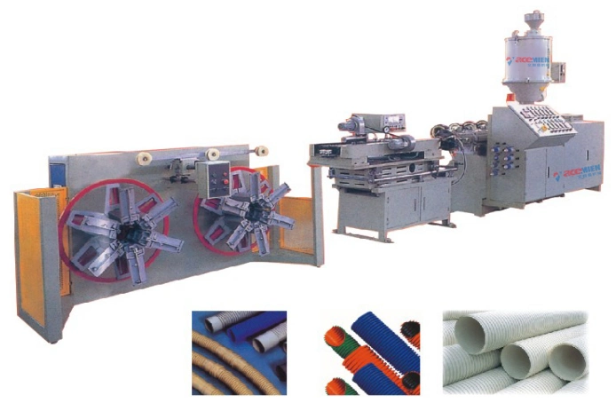 40-100kg 6mm 63mm PE PP PVC Corrugated Pipe Extrusion Equipment Making Machine Production Line