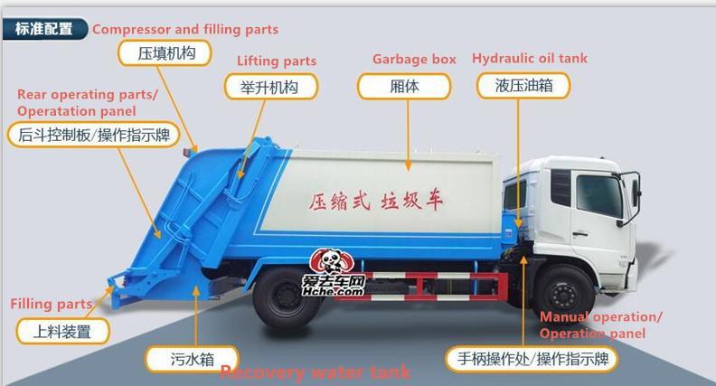 Good Performance Rubbish Cleaning Compactor Garbage Truck