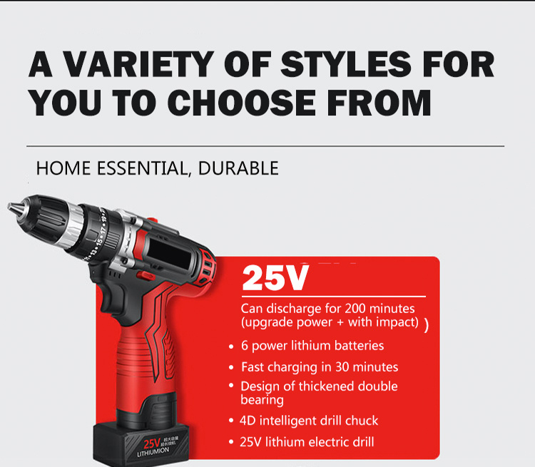 Professional Power Tools 12V Electrical Cordless Hammer Drill