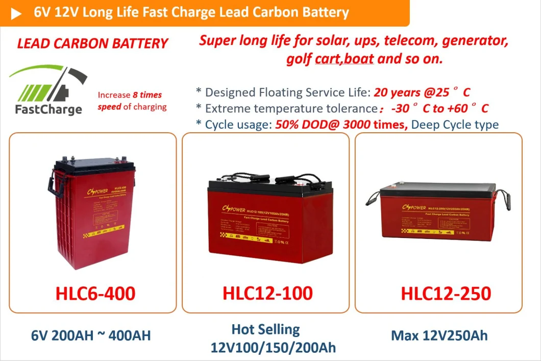 Cspower 12V135ah Top High Rate Lead Carton Battery Solar-Photographic-Equipment-Automotive/Power Tool/Home-Residencial