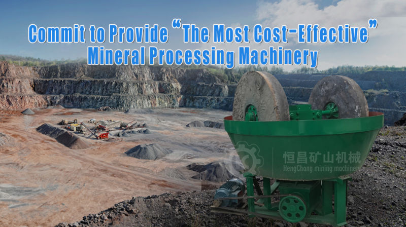 Mining Macheinery Roll Gold Machine/Wet Pan Mill/Wet Grinding Mill 1200b Wet Pan Mill