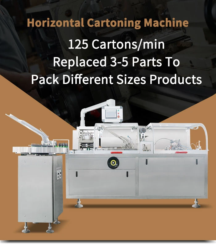 120 Horizontal Automatic Pillow Bag Condom Pill Sachet Box Carton Packing Packaging Machinery Cartoning Machine