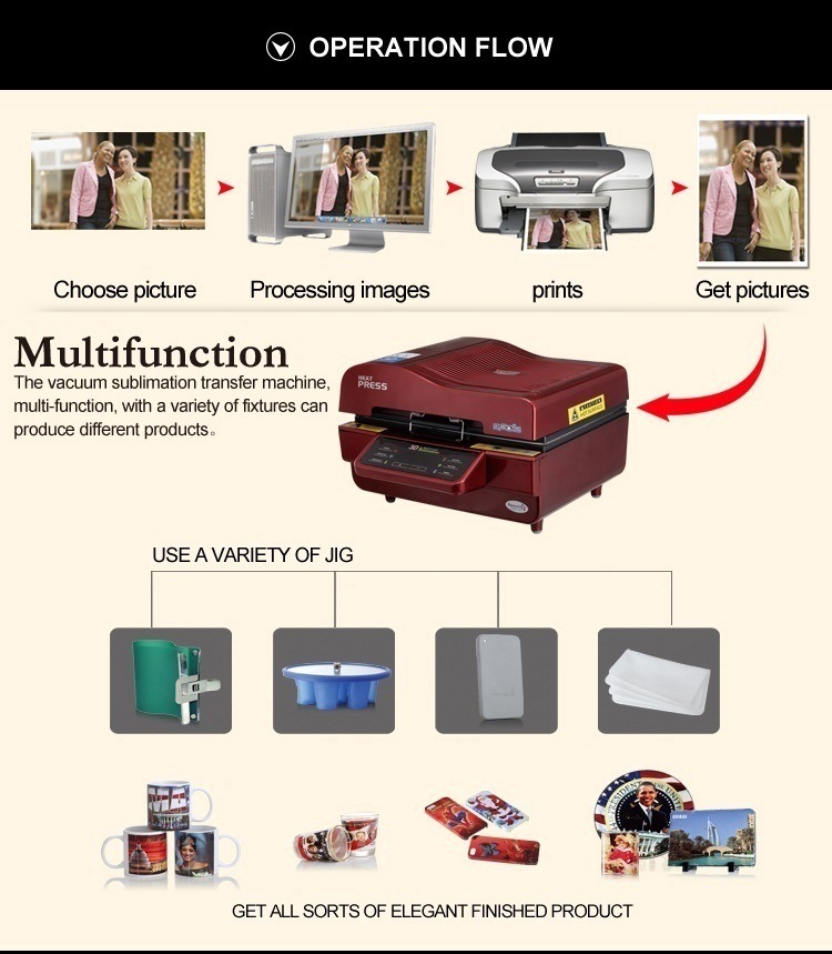 St-3042 Freesub All in One 3D Sublimation Vacuum Machine