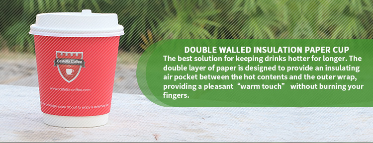 Disposable Product Logo Printed Ripple Paper Cups Single/Double/Ripple Wall for Coffee