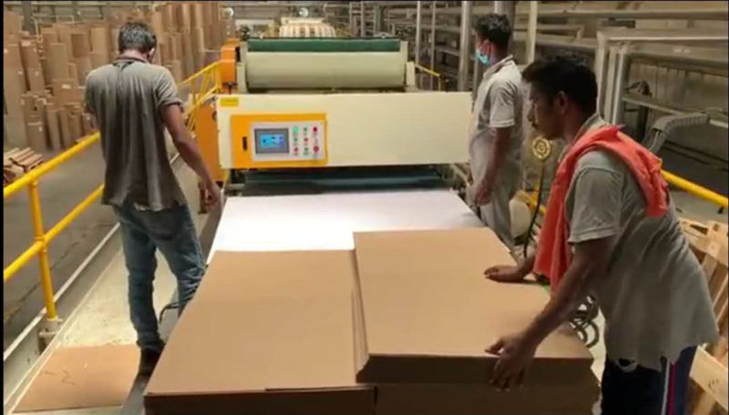 Corrugated Paper Board Making Machinery 2 Ply Cardboard Production Line