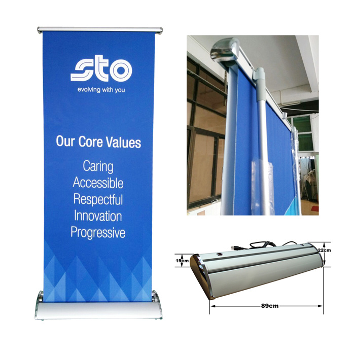 Floor Stand Single Side Electric Banner Stand Rotating Banner Stand