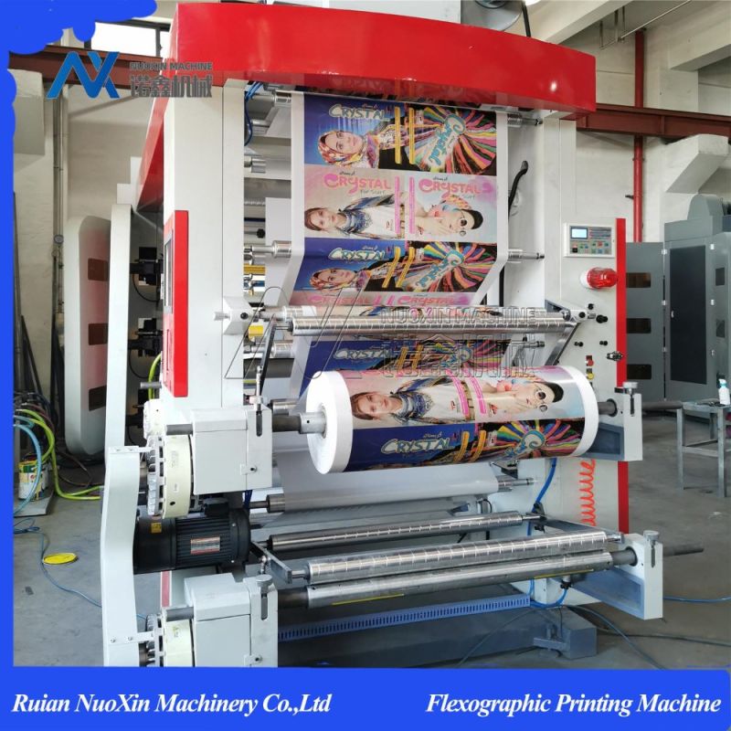 6 Colour Stack Type Plastic Bag Flexographic Printing Machinery