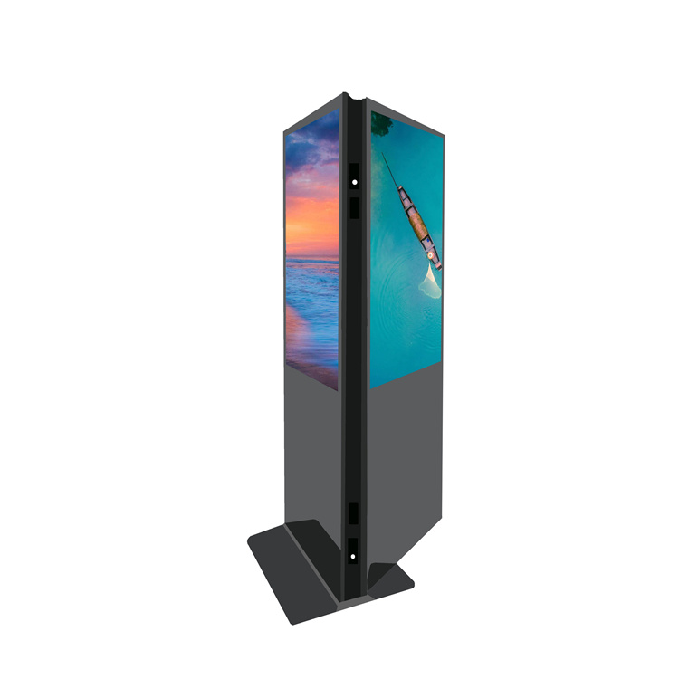 49 Inch Floor Standing Dual LCD Display Totem, Double Sided Digital Signage for Indoor