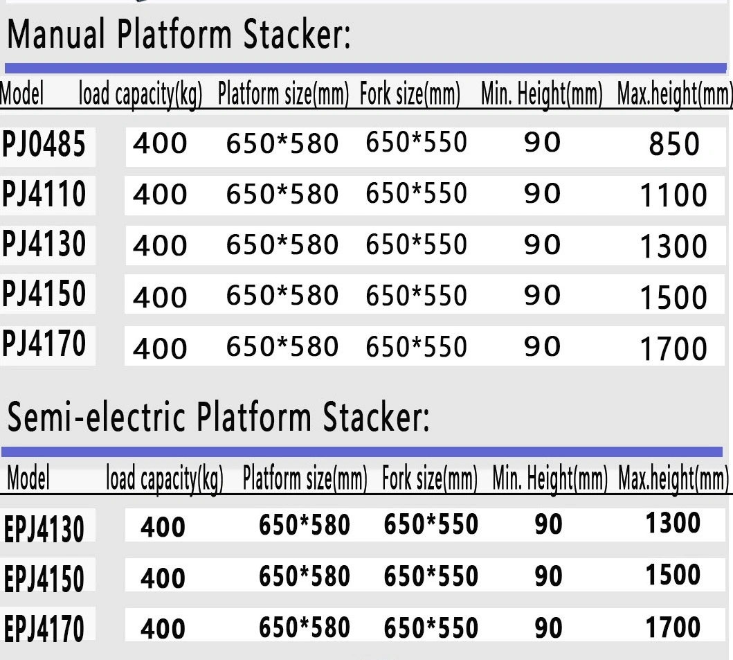 Stacker Semi-Electric Stacker/Lifting Stacker