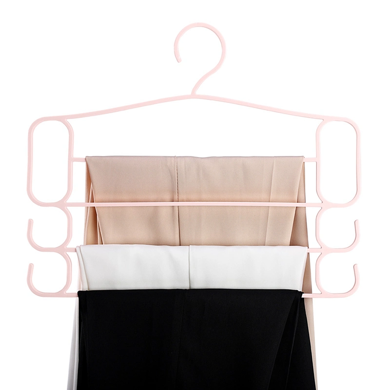 Creative Wardrobe Storage Multi-Layer Multi-Function Magic Hanger Adult Plastic 4-Layer Pants Rack  (XF-2337)  