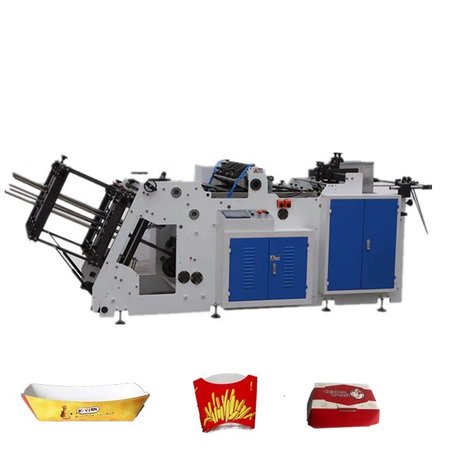 Paper Carton Gluing and Folding Machine for Hamburger Chips Pizza Lunch Boxes