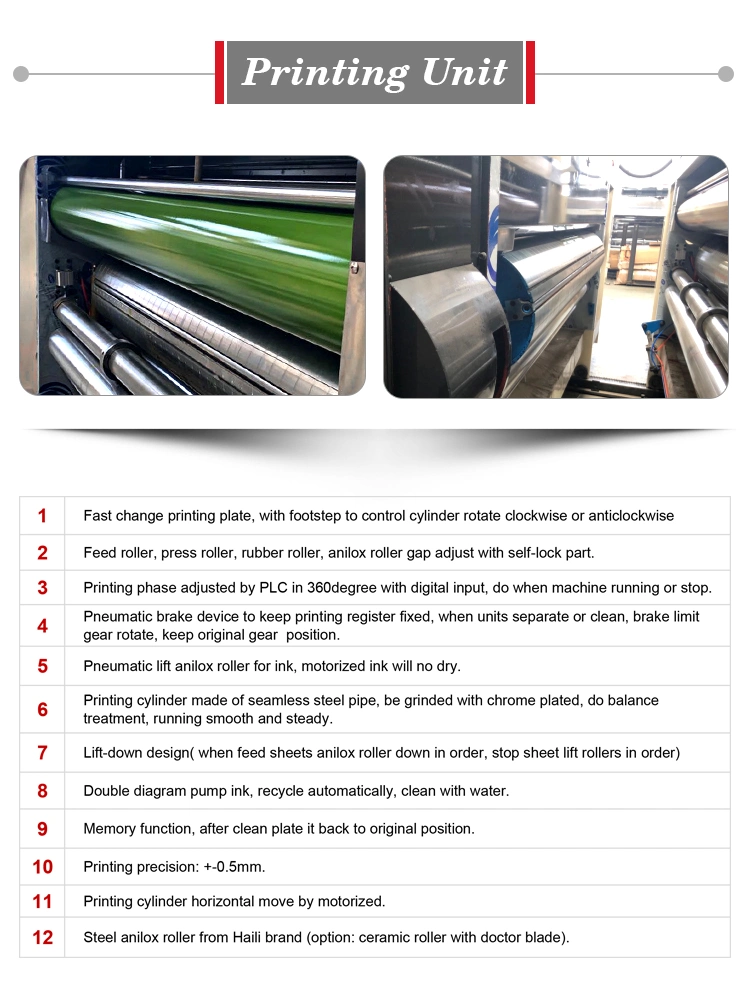 Dongguang High Speed Carton Flexo Printing Machine with Slotting Die Cutting