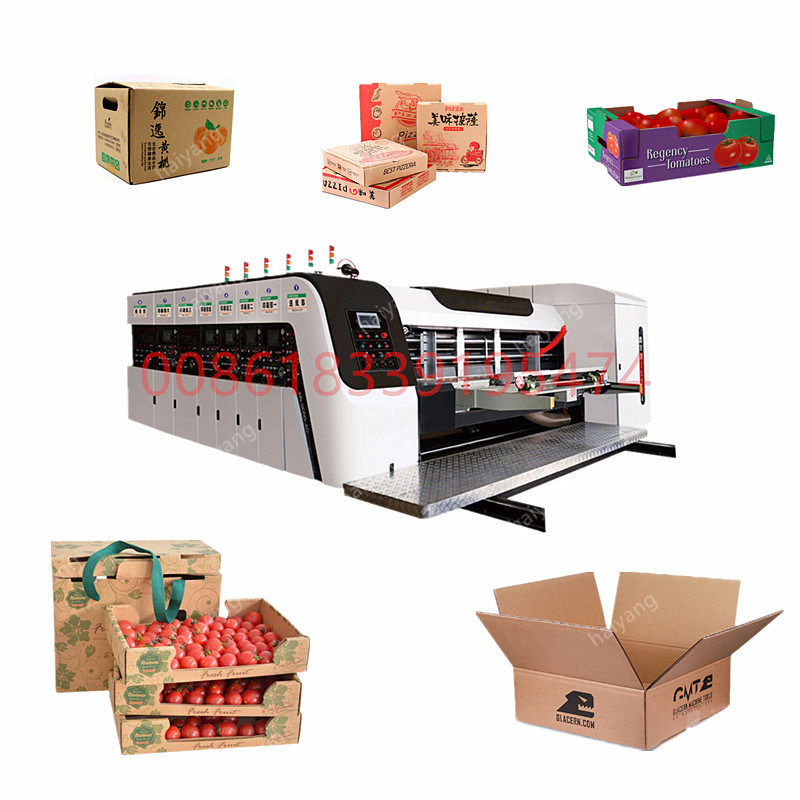 Flexo Printer Slotter Machine Fully Automatic Printer Slotter Die Cutter Production Line 900mmx2000mm Food Box Machine