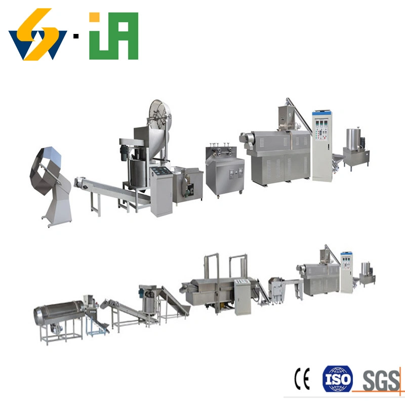 China Factory Supply Automatic Fried Corn Bugles Snacks Production Line Rice Crusts Production Line