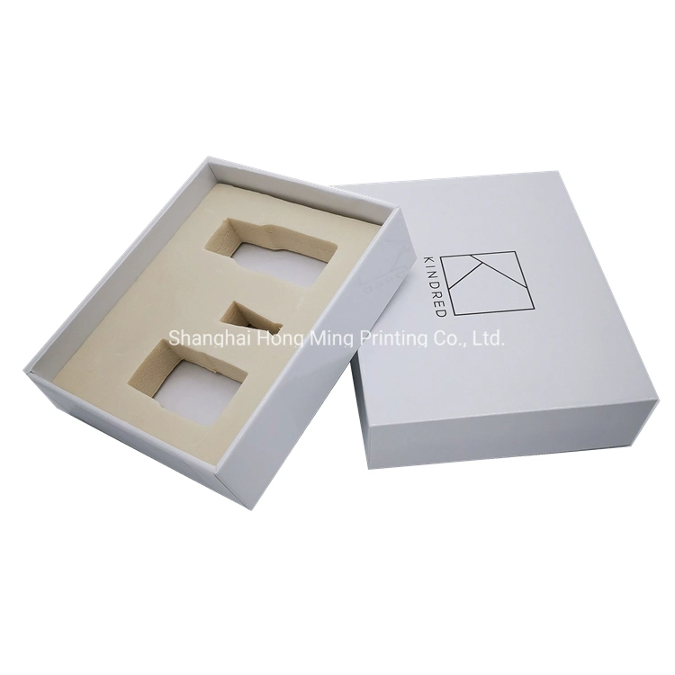 Factory Price Small Lid and Base Gift Box Luxury Paper Cosmetic Packaging with White EVA