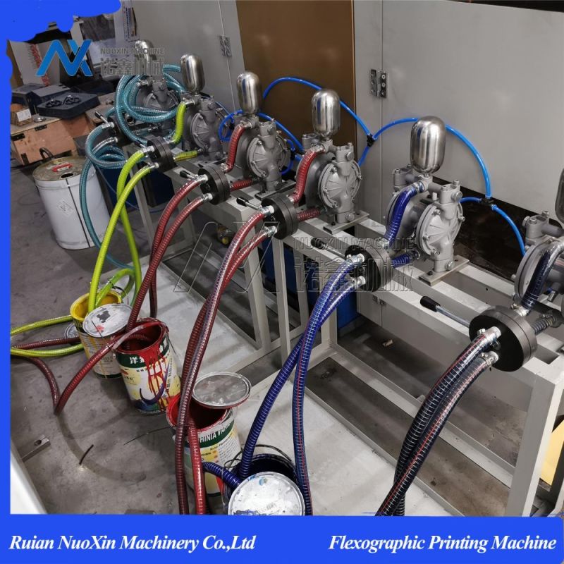 6 Colour Stack Type Plastic Bag Flexographic Printing Machinery