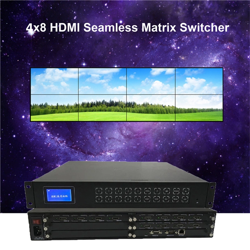 HDMI HD1080p 4X8 HDMI Seamless Matrix Switcher 4X8 Seamless Matrix Switcher with Video Wall Function
