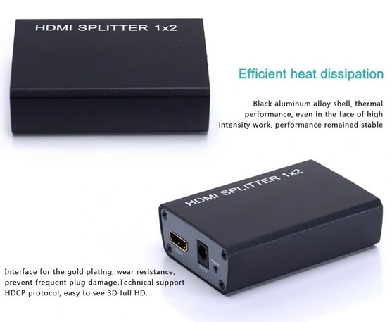 Full HD HDMI Splitter 1X2 Support 3D & Cec with 1080P