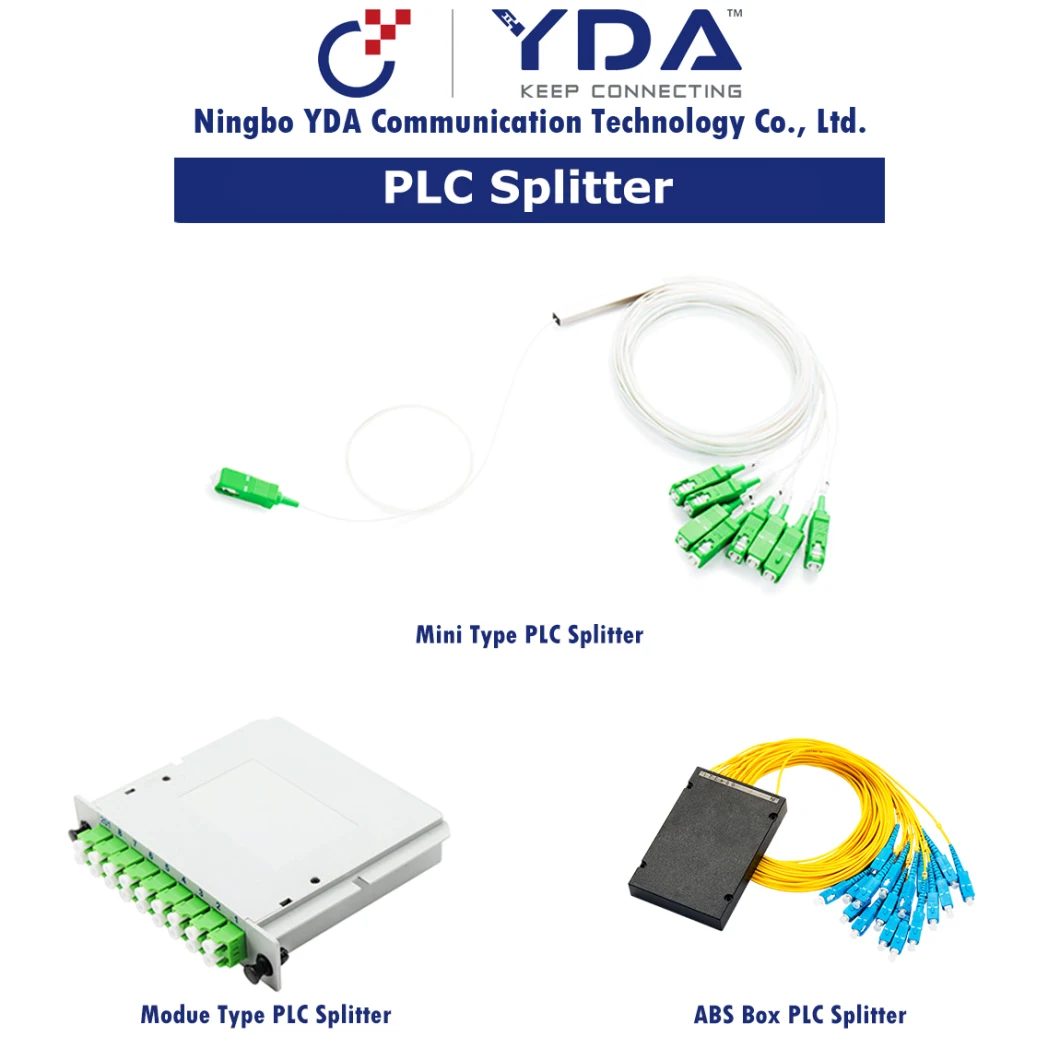 FTTH Sc/APC 1X2 Fiber Optic PLC Splitter/ABS Module PLC Splitter/ABS Box PLC Splitter