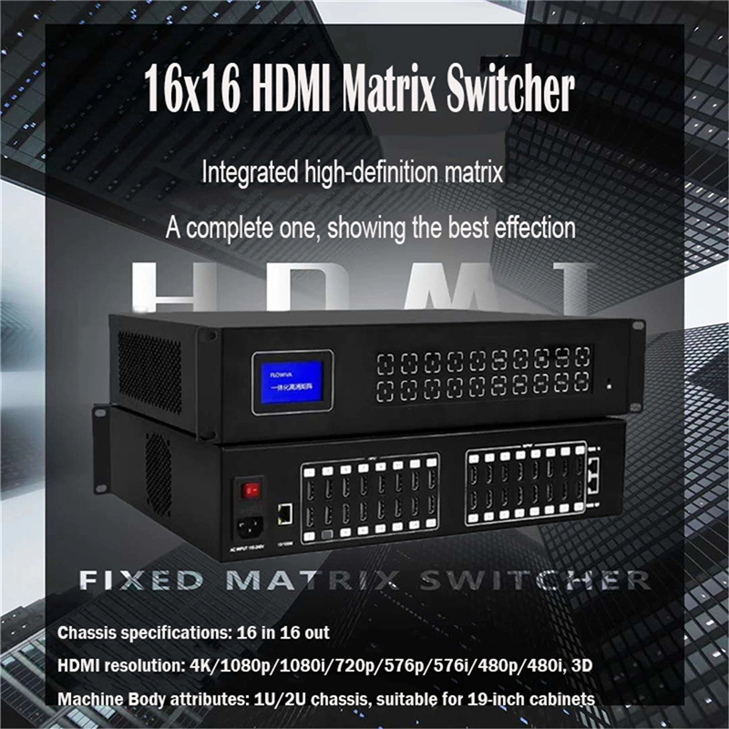 16X16 HD1080p Full Matrix HDMI Selector 16 Inputs and 16 Outputs HDMI Switcher with Remote Control
