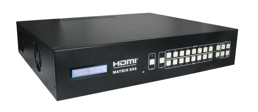 4K 8X8 Hdbaset HDMI 2.0 Matrix Extender 70m, IR, TCP/IP, Poe