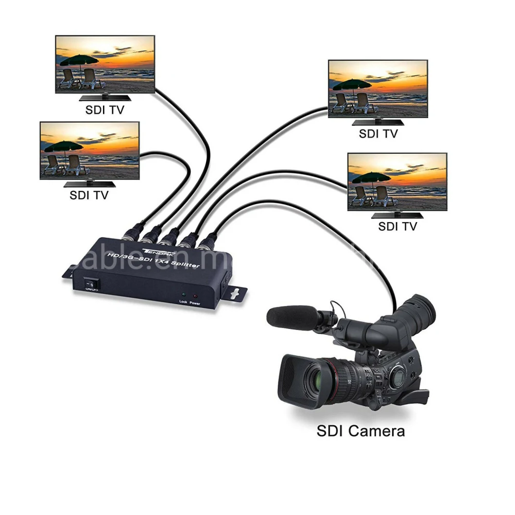 1 in 8 Output 3G/SD/HD-SDI Splitter 8 Way Output