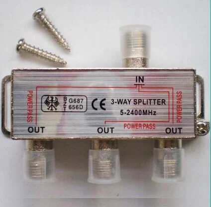 CATV Splitter Satellite Amplifier Splitter 5-2400MHz (3 Way)