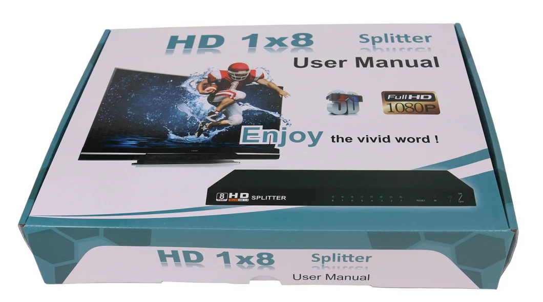 Best 4K 2K 1080P Switch Splitter 1 in 8 out for Video Wall