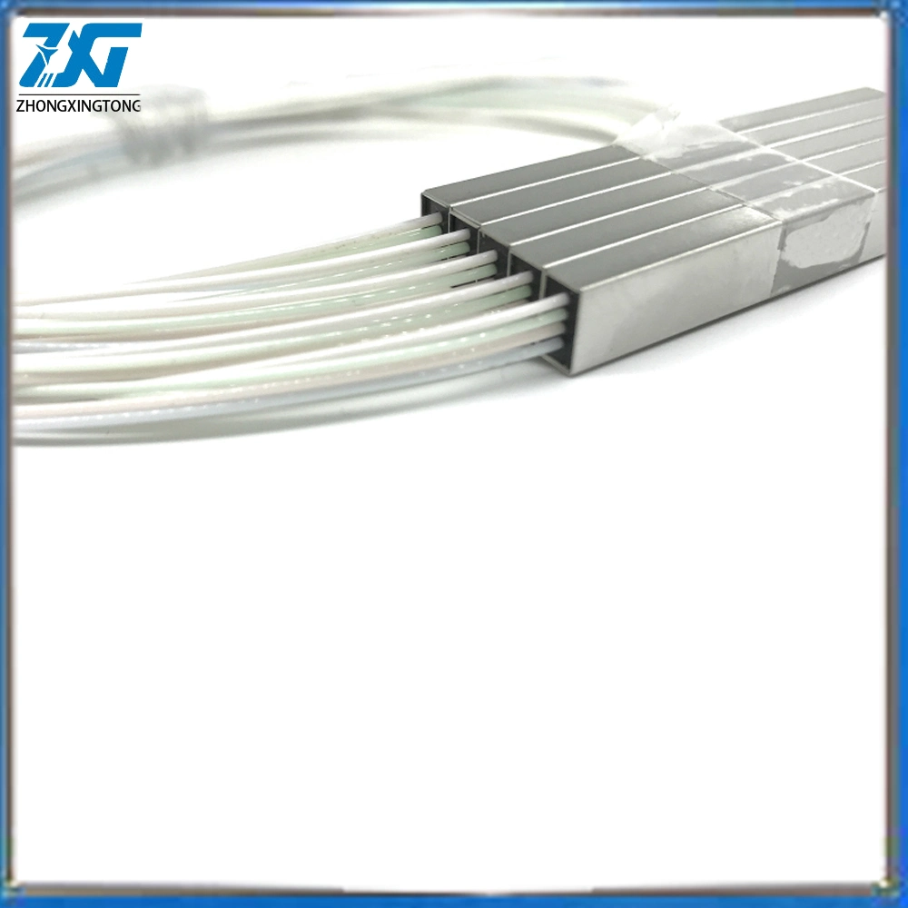 Mini PLC Optical Splitter 1X8 FTTH Fiber Optic Splitter Fbt Optical Coupler Singlemode Simplex Steel Pipe
