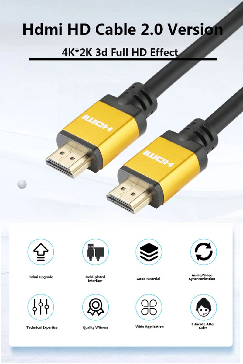 High Speed HDMI Cable HDMI to HDMI 2.0 4K 1080P 3D for HDTV Splitter Switcher 0.3m 1m 1.5m 2m 3m 5m 7.5m 10m