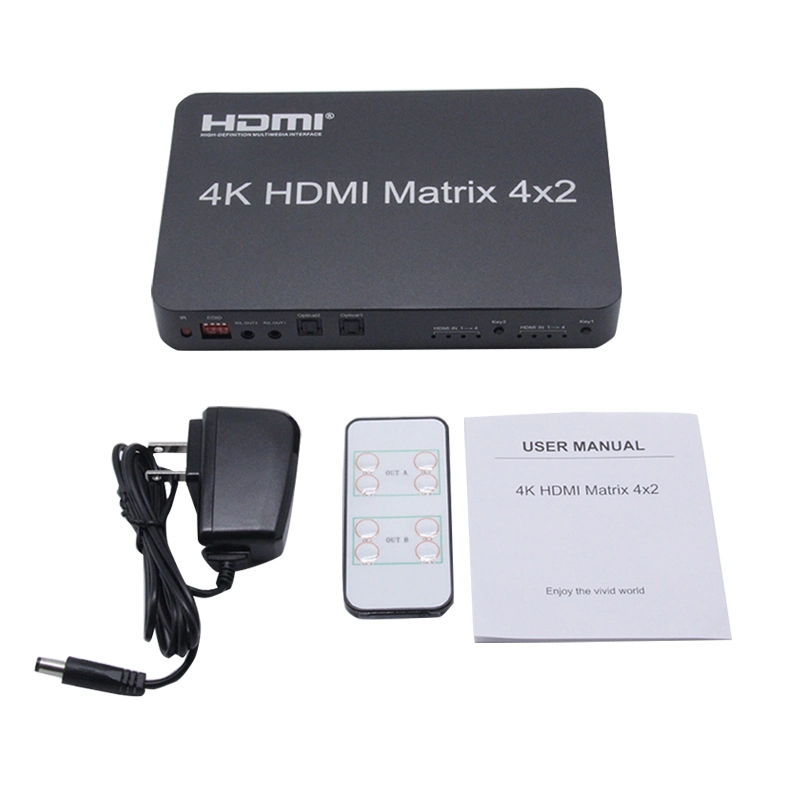 4K2K HDMI Matrix 4X2 2X2 3D 1080P HDMI Switch Splitter