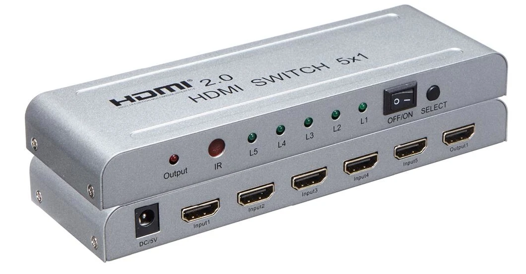 4K 5X1 HDMI Switch, HDMI 2.0 Switch with IR