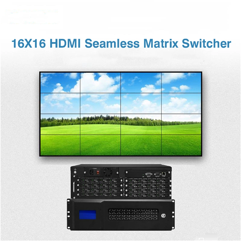 HDMI 16X16 Matrix Switcher 16 in 16 out 16X16 HD HDMI Fixed Video Matrix Switcher for Commercial Display, Security Monitoring Center