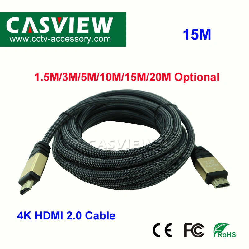 15m HDMI Cable 2.0 4K 3D HDMI to HDMI Cable Video Cables Gold Plated for HDTV PC PS3 Splitter Switcher
