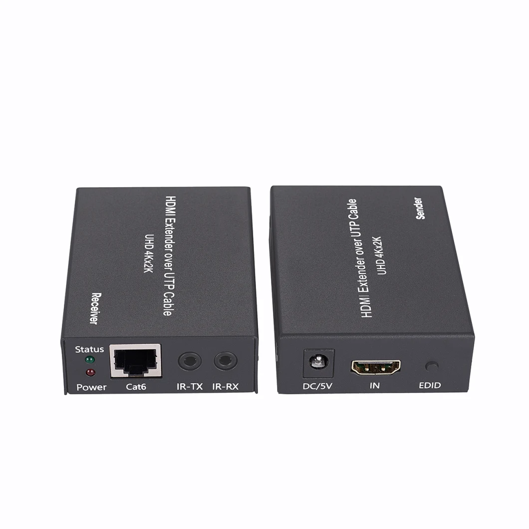 4K 60m HDMI Extender Over Single Cat5e/6 Cable with EDID, IR