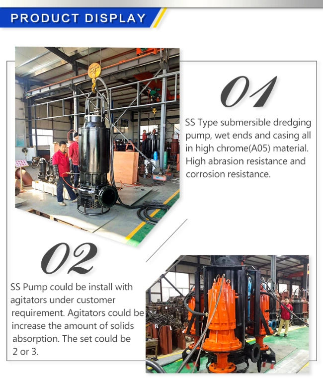 Submersible Slurry Pumps to Suck Mud and Sand, Dredger Pump, Sand Pump, Centrifugal Pump