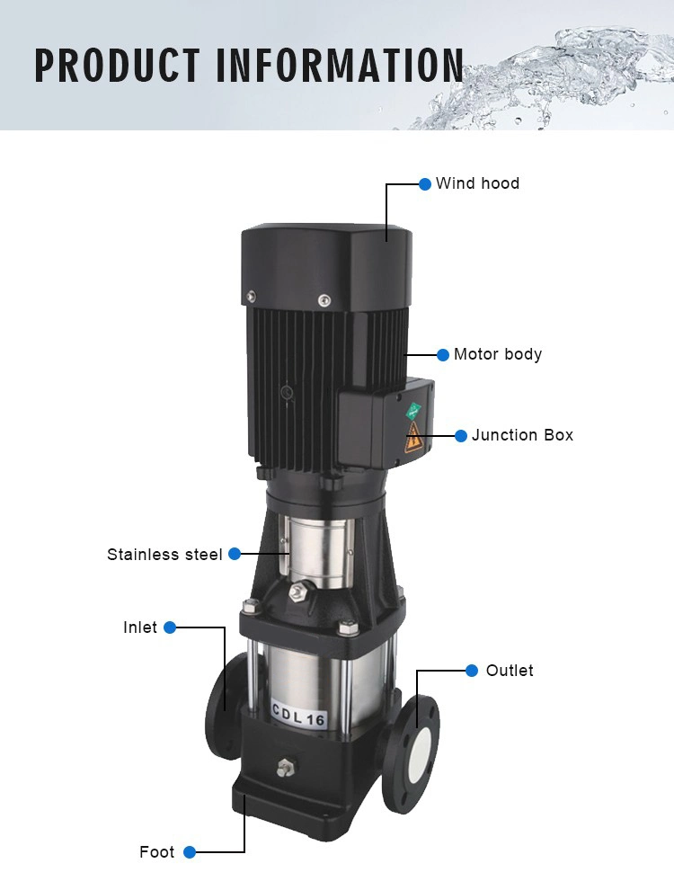 Cdlf Steam Boiler Feed Water Electric Pump, Stainless Steel Price Pump, Booster Pump Price