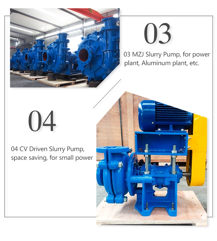 Horizontal Slurry Pump, High Chrome Pump, Rubber Lined Slurry Pump