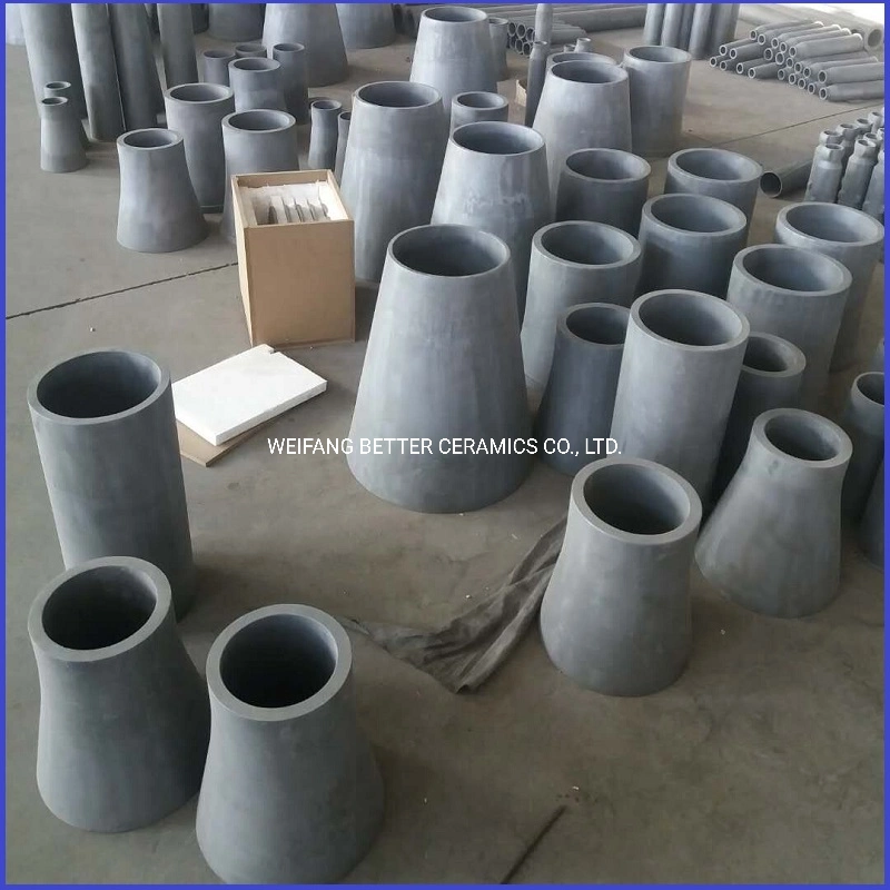 SiSiC lining tube / ceramic silicon carbide tube for cyclone liner application