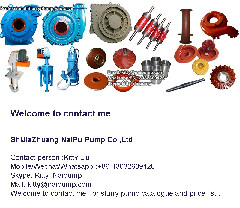 High Quality Coal Washing Mineral Processing Heavy Duty Slurry Pump