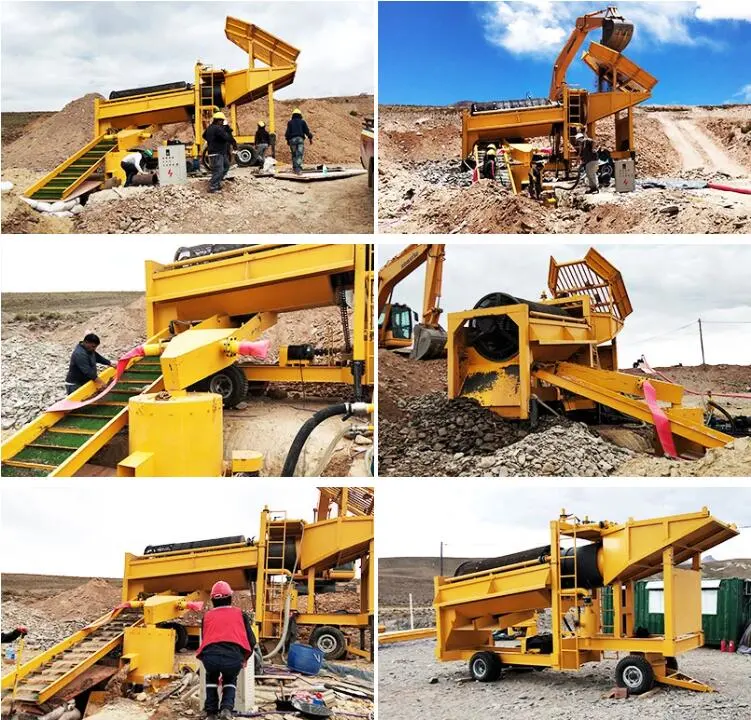 Small and Big Scale Mineral Trommel Screen Separator Mineral Gold Mining Equipment
