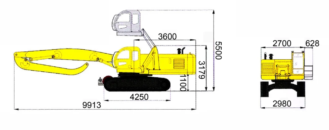 26ton Dual Power Tracked Material Handler Equipment for Steel Plant and Power Plant