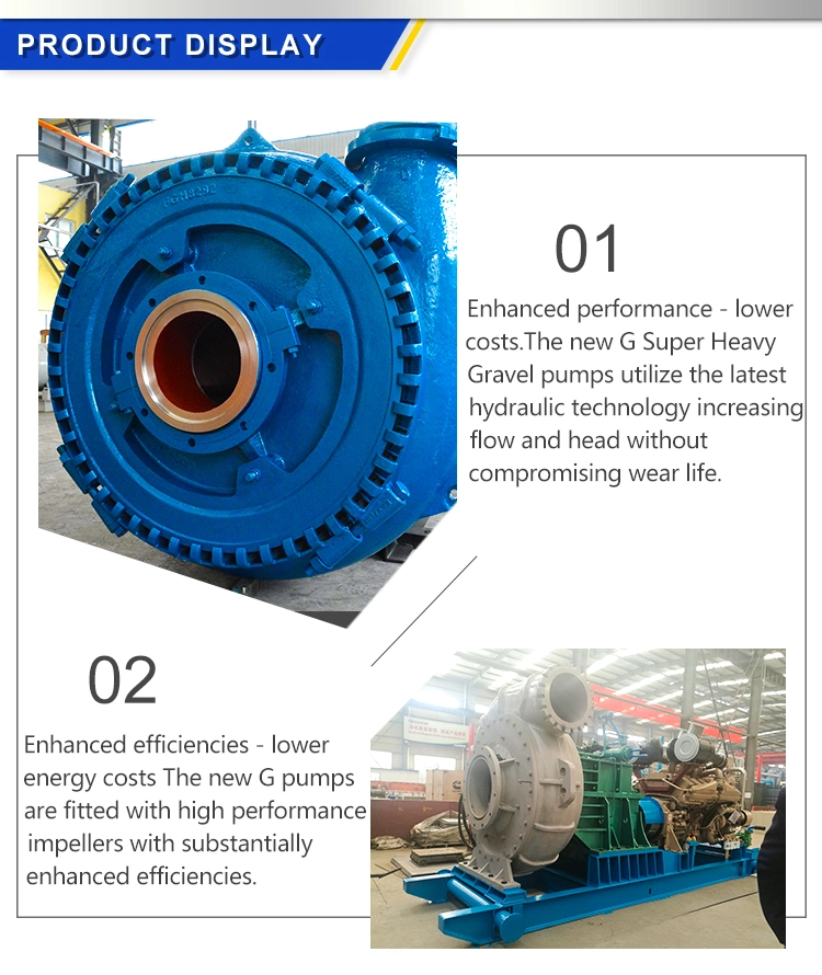 Horizontal Centrifugal Gravel Sand Pump, Slurry Mud Dredge Pump, Electric Pump, Heavy Duty Pump